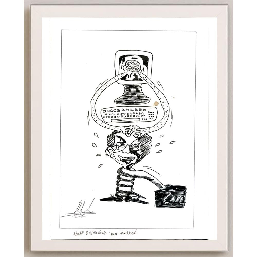 Elham Dadravesh 29x21cm Orijinal Karikatür BOD05767