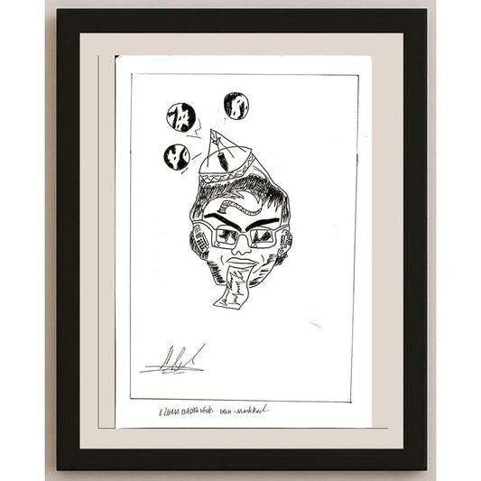 Elham Dadravesh 29x21cm Orijinal Karikatür BOD05768