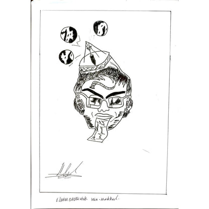 Elham Dadravesh 29x21cm Orijinal Karikatür BOD05768