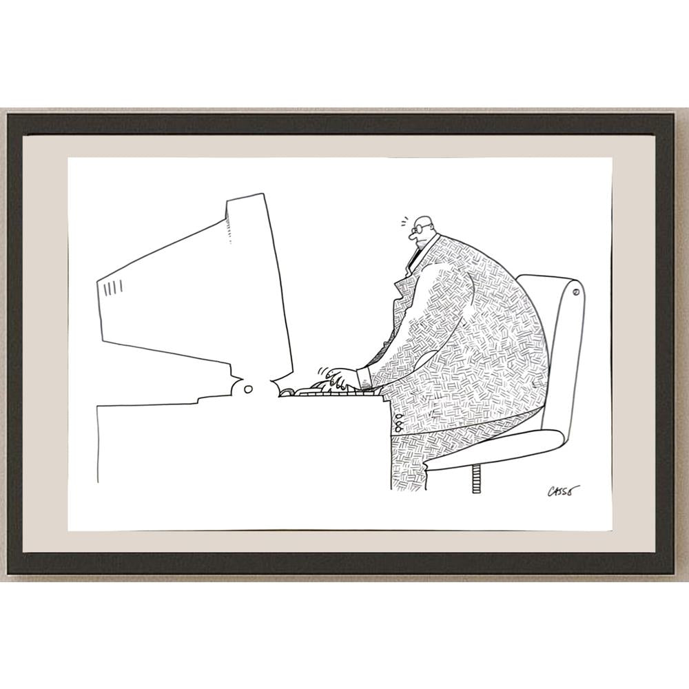 Carlos Augusto Nascimento 33x23cm Orijinal Karikatür BOD05771