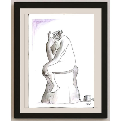 Carlos Augusto Nascimento 33x23cm Orijinal Karikatür BOD05773