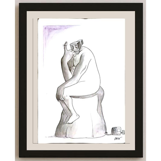 Carlos Augusto Nascimento 33x23cm Orijinal Karikatür BOD05773