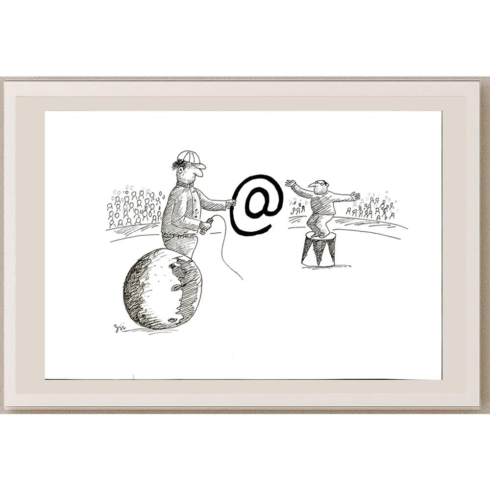 Masoud Ziaei Zardkhashosei 29x21cm Orijinal Karikatür BOD05775