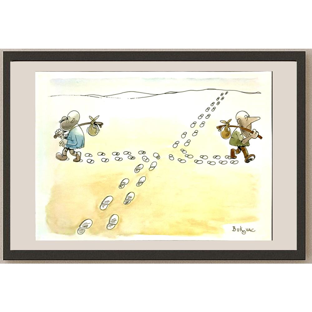 Milan Bukovac 29x21cm Orijinal Karikatür BOD05776