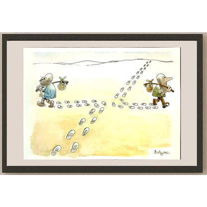 Milan Bukovac 29x21cm Orijinal Karikatür BOD05776