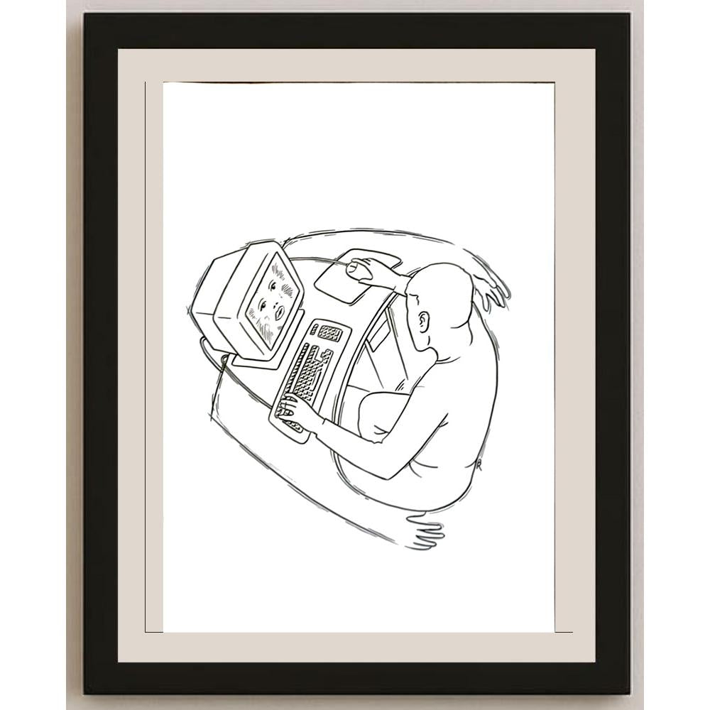 Renato Bruno 29x21cm Orijinal Karikatür BOD05786