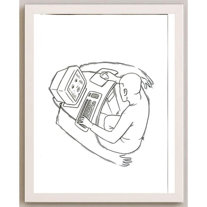 Renato Bruno 29x21cm Orijinal Karikatür BOD05786