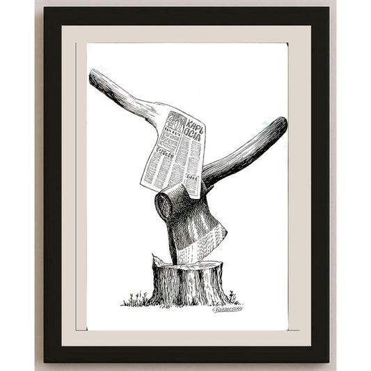 Vladimir Kazanevsky 29x21cm Orijinal Karikatür BOD05787