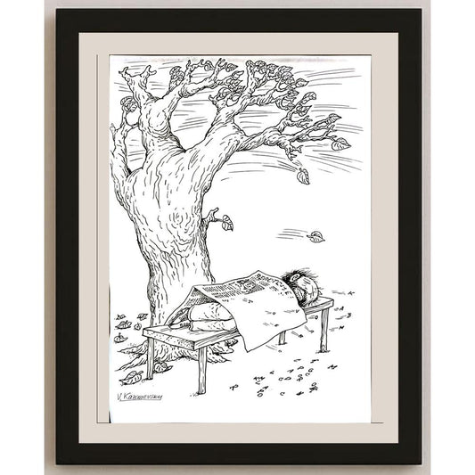 Vladimir Kazanevsky 29x21cm Orijinal Karikatür BOD05788
