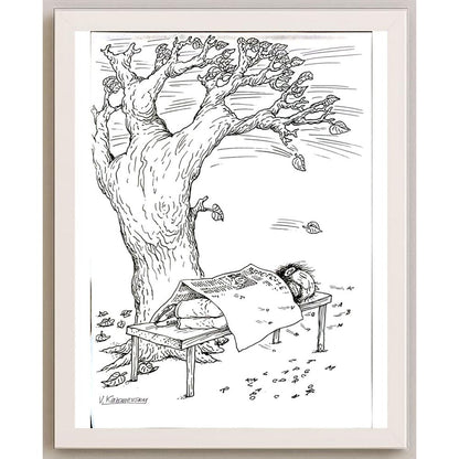 Vladimir Kazanevsky 29x21cm Orijinal Karikatür BOD05788