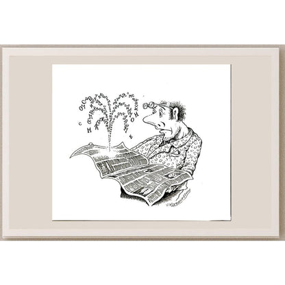 Vladimir Kazanevsky 23x21cm Orijinal Karikatür BOD05789