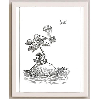 Afonso Carlos Fernandes 29x21cm Orijinal Karikatür BOD05792