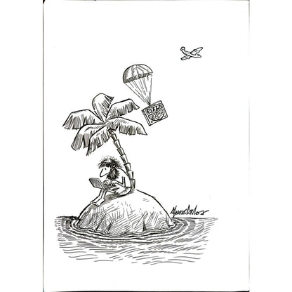 Afonso Carlos Fernandes 29x21cm Orijinal Karikatür BOD05792