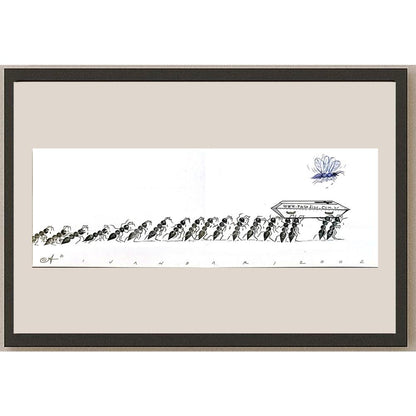 Ali Divandari 43x15cm Orijinal Karikatür BOD05795