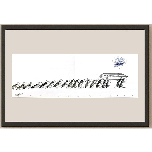 Ali Divandari 43x15cm Orijinal Karikatür BOD05795
