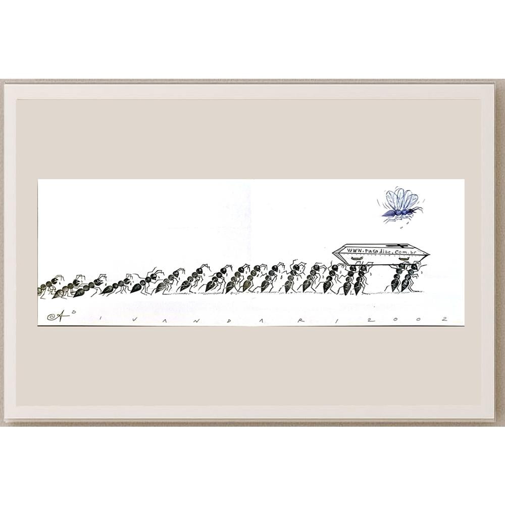 Ali Divandari 43x15cm Orijinal Karikatür BOD05795