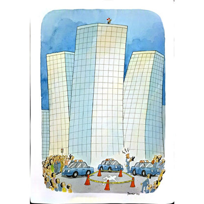 Arif Sutristanto 43x30cm Orijinal Karikatür BOD05797