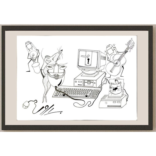 Davar Najati 43x30cm Orijinal Karikatür BOD05802