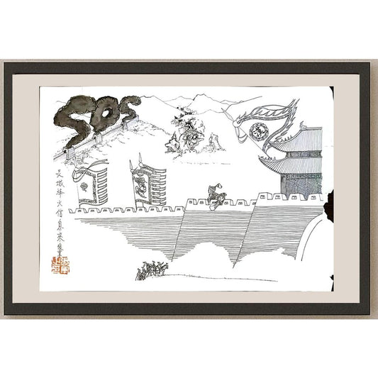Zhang Jun 43x30cm Orijinal Karikatür BOD05806