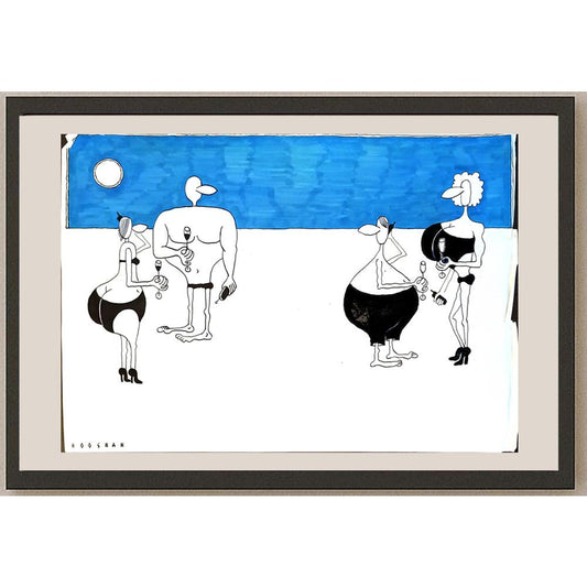 Rooshan Gataullin 43x30cm Orijinal Karikatür BOD05808