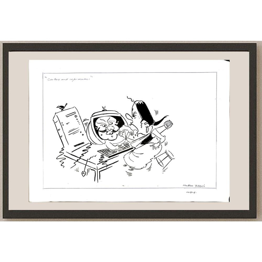 Madhu Yekkesi 43x30cm Orijinal Karikatür BOD05810