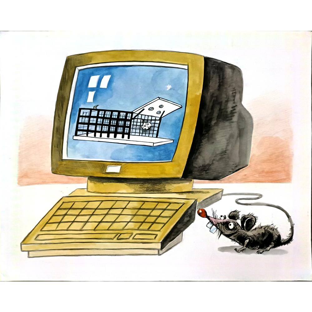 Ivailo Tsvetkov 33x28cm Orijinal Karikatür BOD05811