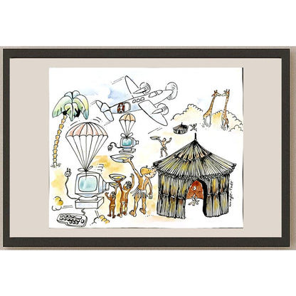 Tode Blazevski 30x25cm Orijinal Karikatür BOD05812
