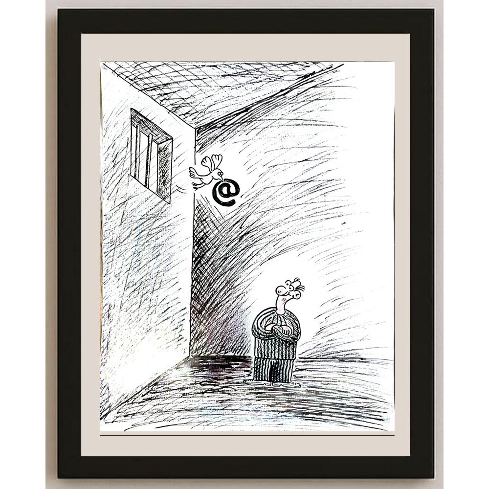 Leng Yan Ping 35x30cm Orijinal Karikatür BOD05814