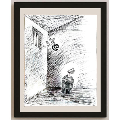 Leng Yan Ping 35x30cm Orijinal Karikatür BOD05814
