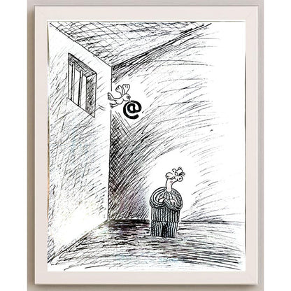 Leng Yan Ping 35x30cm Orijinal Karikatür BOD05814