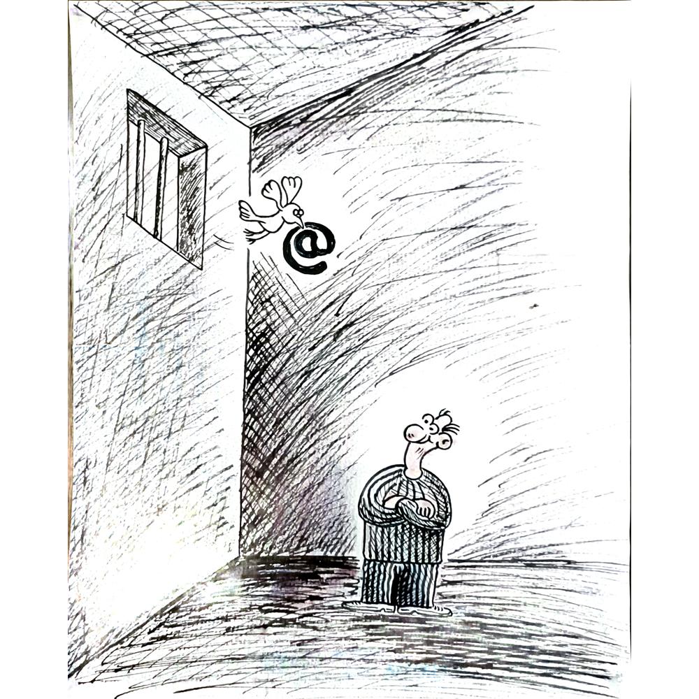Leng Yan Ping 35x30cm Orijinal Karikatür BOD05814