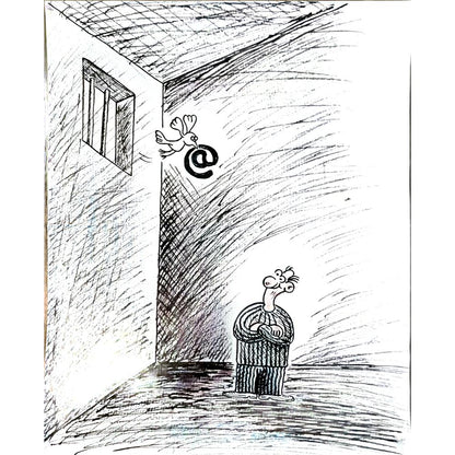 Leng Yan Ping 35x30cm Orijinal Karikatür BOD05814