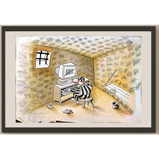 Rooshan Gataullin 35x28cm Orijinal Karikatür BOD05818