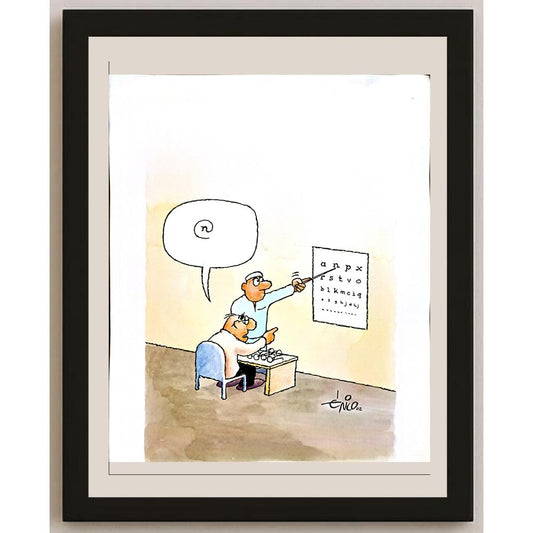 Erico Junqueira Ayres 43x30cm Orijinal Karikatür BOD05831