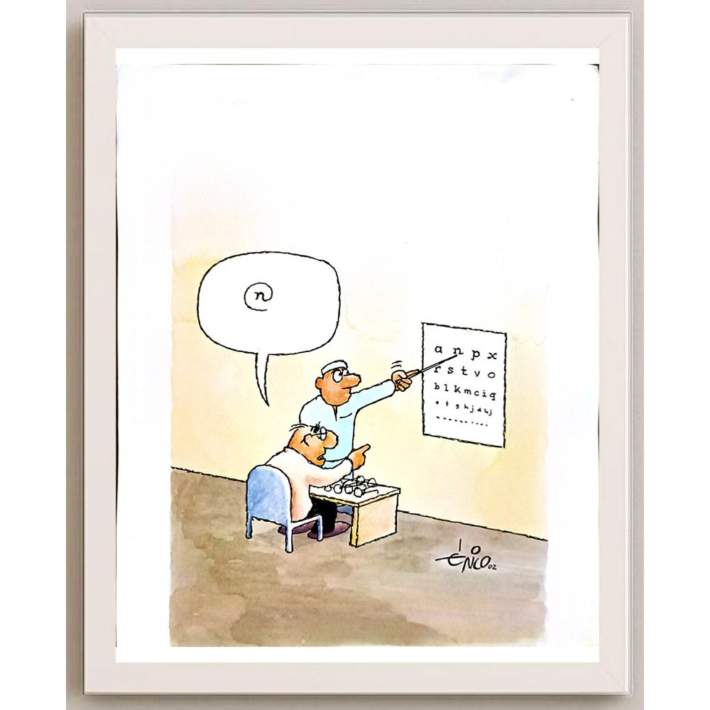 Erico Junqueira Ayres 43x30cm Orijinal Karikatür BOD05831