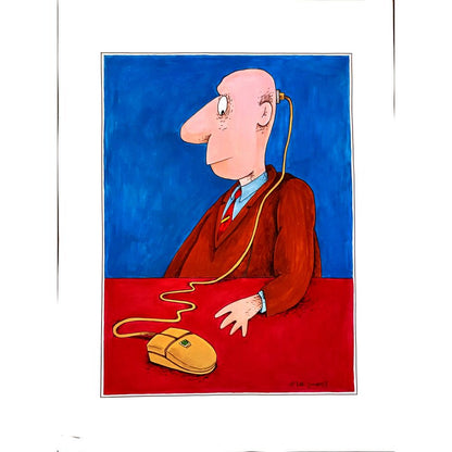 Miroslaw Hajnos 29x21cm Orijinal Karikatür BOD05834