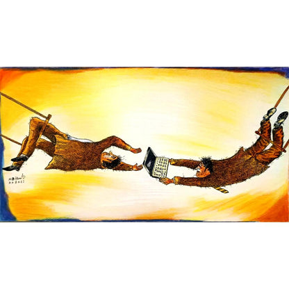 Mohammad Babaei 38x21cm Orijinal Karikatür BOD05835