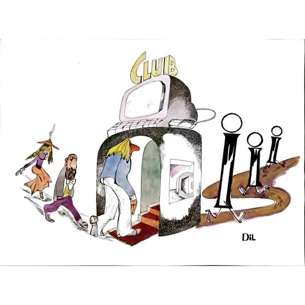 Dilyan Dochev 35x25cm Orijinal Karikatür BOD05838