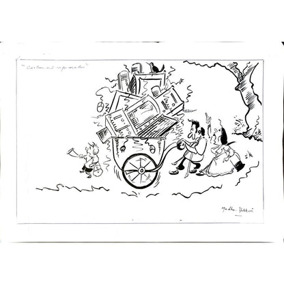 Madhu Yekkesi 43x30cm Orijinal Karikatür BOD05840