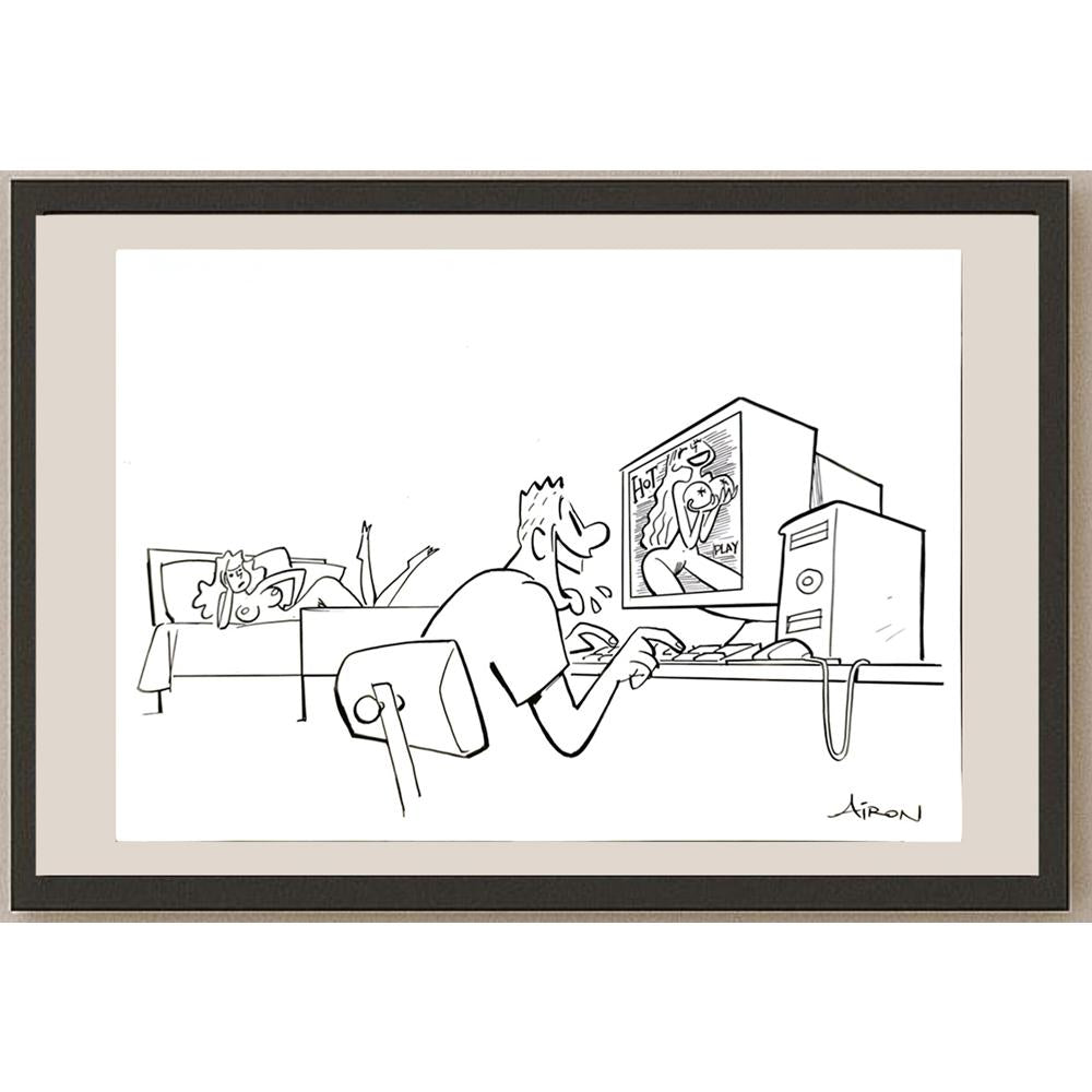 Airon Barretode Lacerda 43x30cm Orijinal Karikatür BOD05841