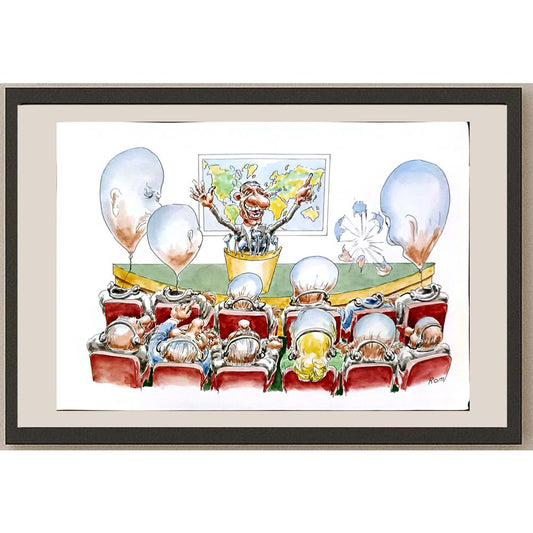 Romanov Vladimir 43x30cm Orijinal Karikatür BOD05846