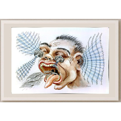 Romanov Vladimir 43x30cm Orijinal Karikatür BOD05847