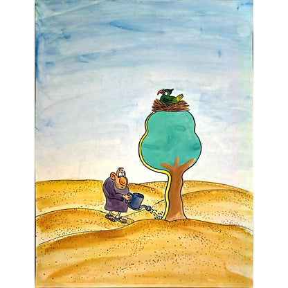 Leng Yan Ping 35x25cm Orijinal Karikatür BOD05853