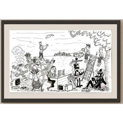Bojan Zivic 35x23cm Orijinal Karikatür BOD05857