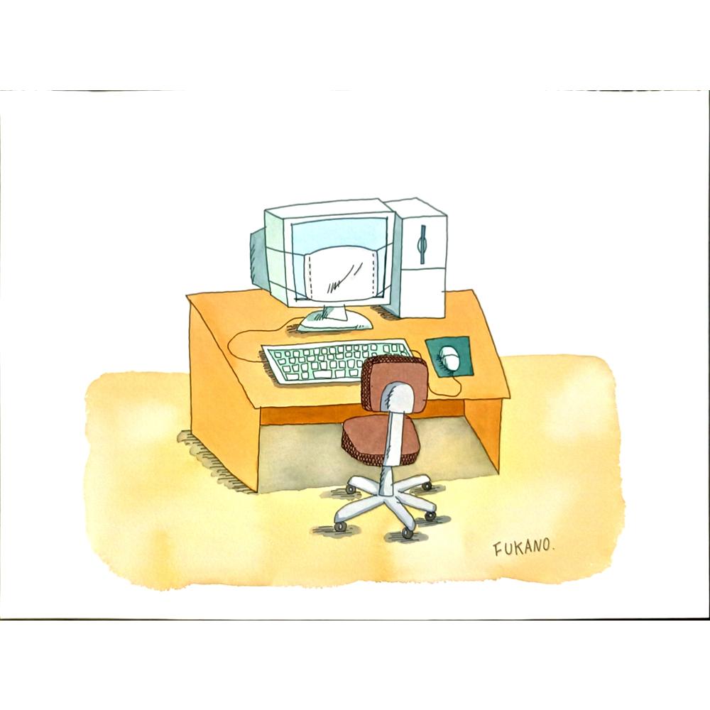 Tadashi Fukano 35x25cm Orijinal Karikatür BOD05860
