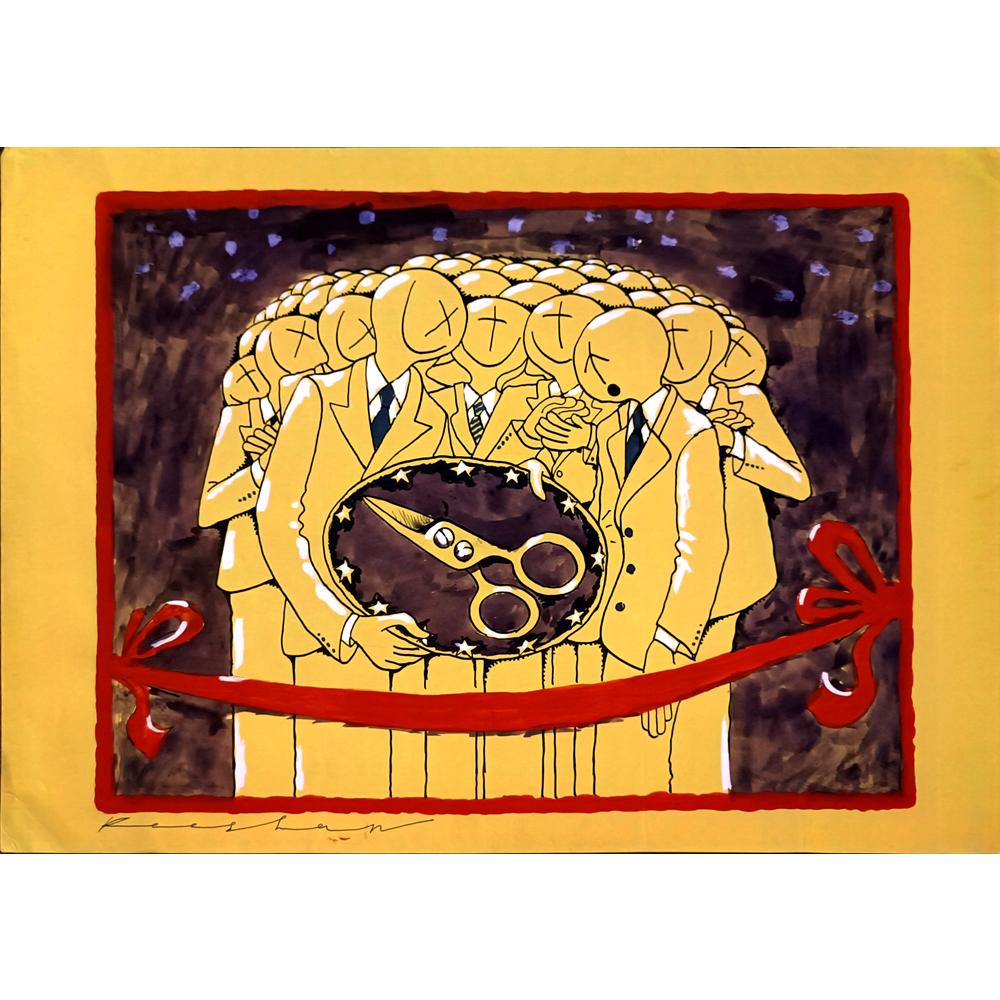 Rooshan Gataullin 43x30cm Orijinal Karikatür BOD05864