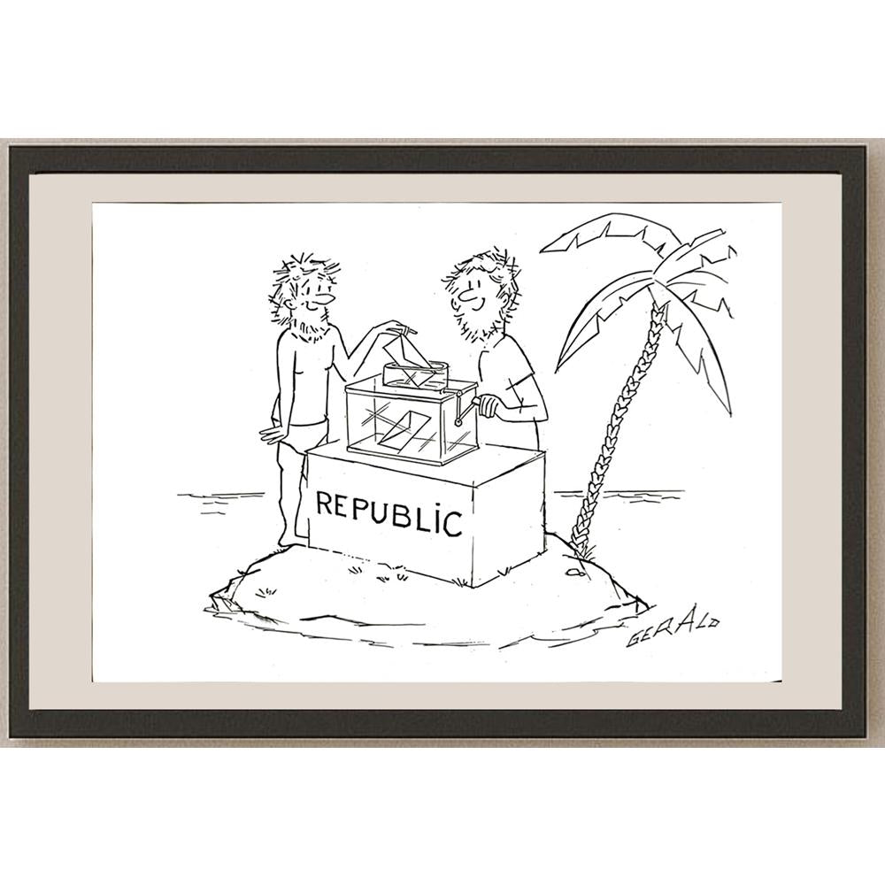 Gerald Peigneux 29x21cm Orijinal Karikatür BOD05880