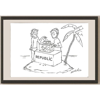 Gerald Peigneux 29x21cm Orijinal Karikatür BOD05880