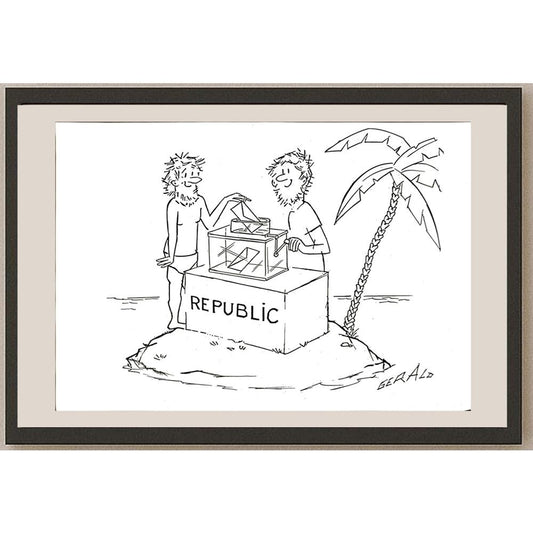 Gerald Peigneux 29x21cm Orijinal Karikatür BOD05880