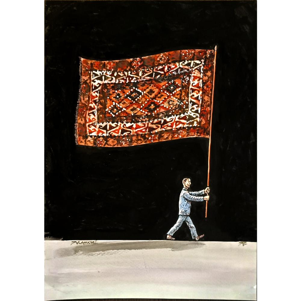 Jugoslav Vlahovic 35x25cm Orijinal Karikatür BOD05882